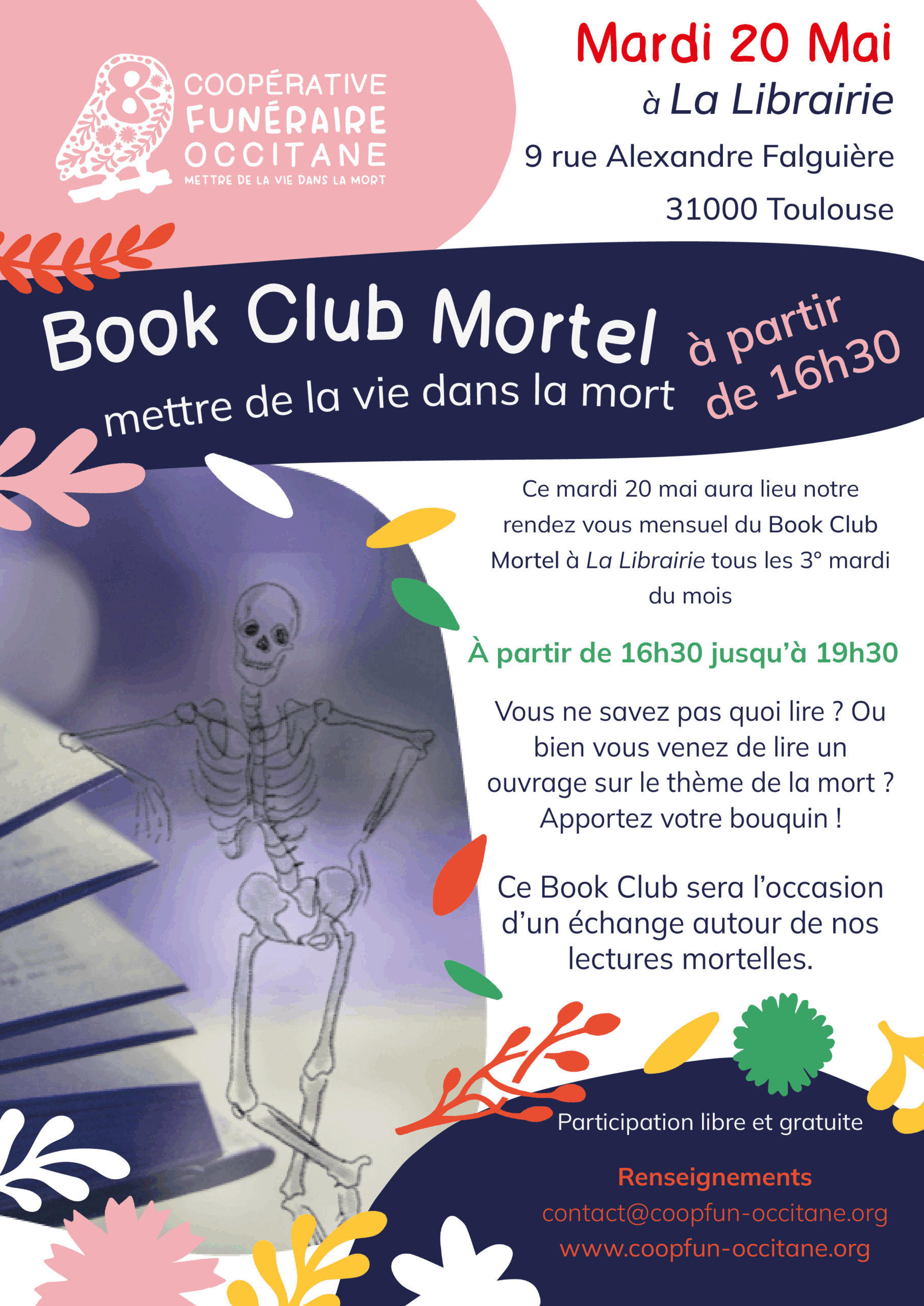 Flyer café mortel lieux et rites de la mort le 3 avril 2024